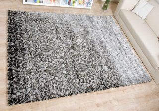 Designer Teppich Plazza Used Look grau / schwarz, Größe Auswählen165 x 235 cm Küche & Haushalt