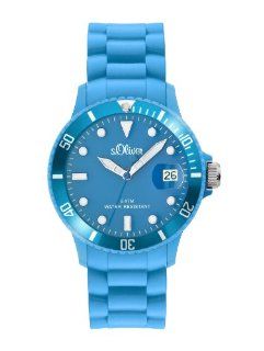 s.Oliver Unisex Armbanduhr Medium Size Silikon blau Analog Quarz SO 1993 PQ Uhren