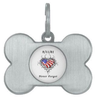 911 Tattoo Never Forget Pet Name Tags