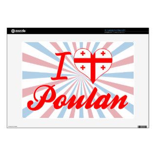I Love Poulan, Georgia Skin For 15" Laptop