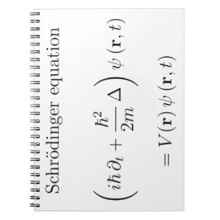 Schrodinger equation with name spiral notebooks