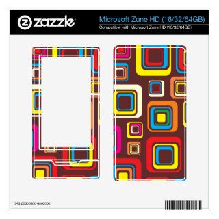 Groovy 70s Tile Pattern Squares On Brown Zune HD Decals