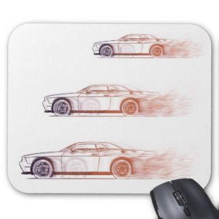 Dodge Challenger Color Burnout Mouse Pad