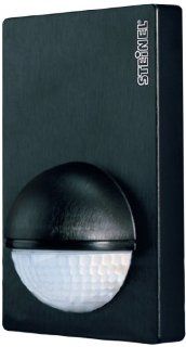 Steinel 603113 Bewegungsmelder IS 180 2, schwarz, Passiv Infrarot, energieeffizient, IP54, Schutzklasse II, für innen und außen, inkl. Eckwandhalter, 180° Erfassung Beleuchtung