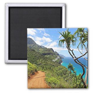 Kauai   Na Pali Coast tropical landscape Fridge Magnets