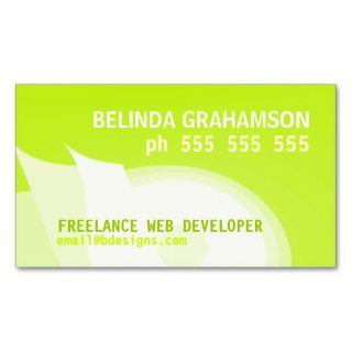 Best Design Lime Green + White Business Card