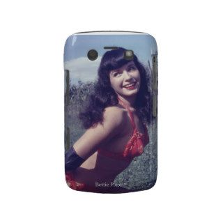 Bettie Page Vintage Pinup Smiling with Hands Tied Blackberry Bold Case