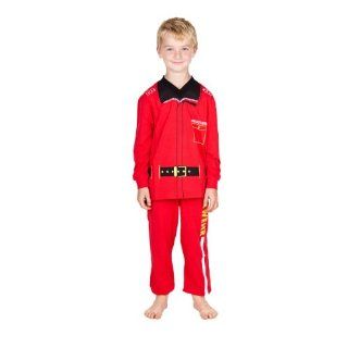 Kid's Shirt Feuerwehr Pyjama Schlafanzug rot, 2 teilig, Größe116 Spielzeug