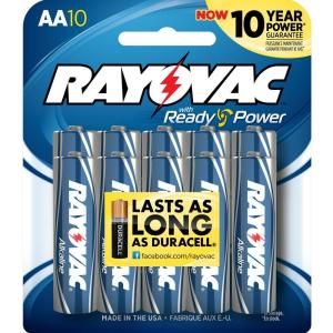 Rayovac AA 10 Alkaline Pack 815 10TP24F