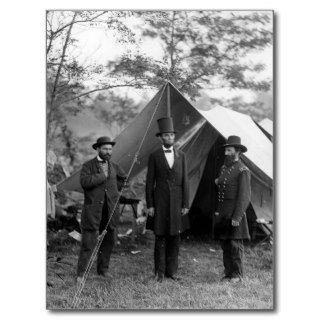 Abraham Lincoln Allan Pinkerton John A. McClernand Post Card