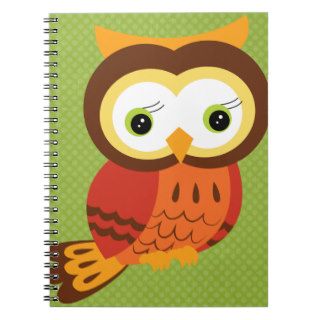 Retro Autumn/Fall Season Owl Note Books