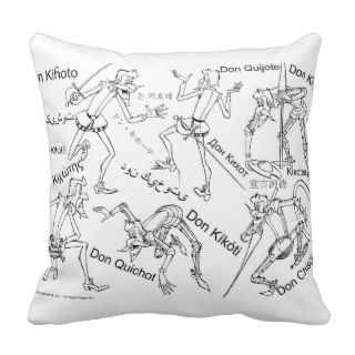 DON QUIXOTE in Translation   400 yearsThrow Pillow