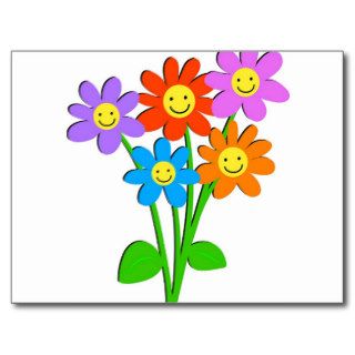 Happy Flowers Post Cards