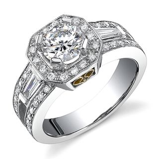 18k White Gold 1 5/8ct TDW Diamond Engagement Ring (I, I1) Engagement Rings