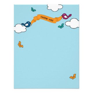 Comic Strip Love Birds Thank You Card Personalized Announcement