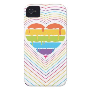 Yummy dripping Rainbow Heart Case Mate iPhone 4 Cases