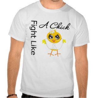 Fight Like A Chick   Lung Cancer T shirt