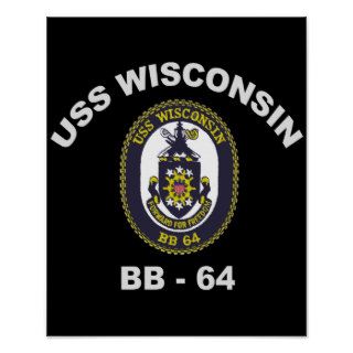 BB 64 USS Wisconsin DARK Print