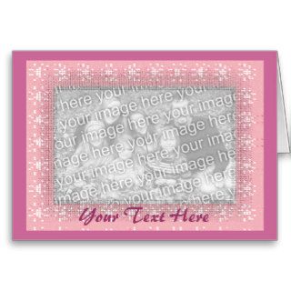 Card Template   Baby Pink Mosaic Border