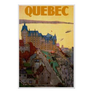 Quebec Canada ~ Vintage Travel Advertisement Posters