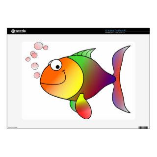 Cute Funny Fish   Colorful Laptop Skin