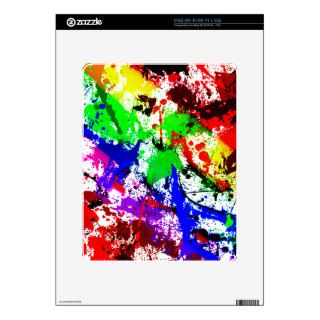 Rainbow Paint Splatter Decal For iPad