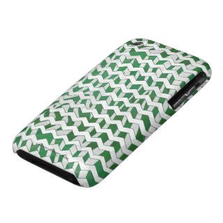 Zebra Green and White Print Case Mate iPhone 3 Cases