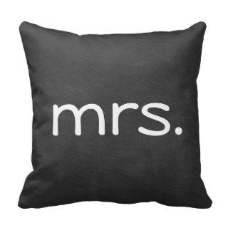 Chalkboard Wedding Mrs. Misses Pillows