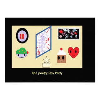 Bad poetry Day Party Personalized Invitation