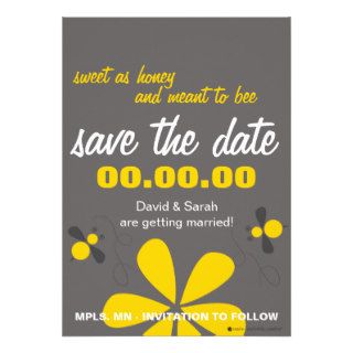 SAVE the DATE sweet as honey bee photo card