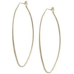 Goldfill 56 mm Oval Hoop Earrings Gold Overlay Earrings