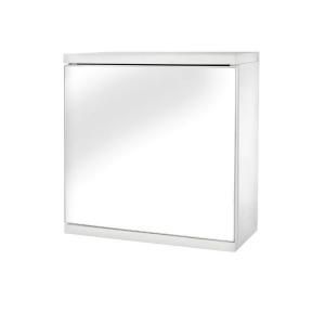 Croydex 11 7/8 in. W Simplicity Single Door Mirrored Cabinet in White WC257122YW