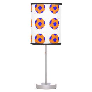 Orange and Blue Soccer Ball Pattern Table Lamp