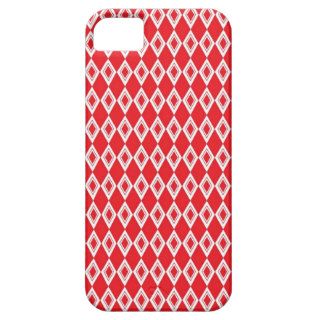 Christmas Red and White Diamond Pattern iPhone 5 Cover