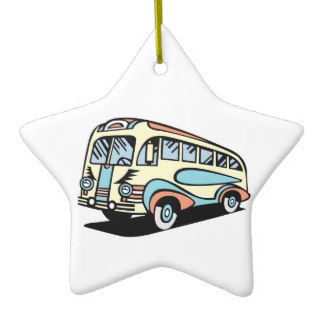 retro bus motor coach ornaments