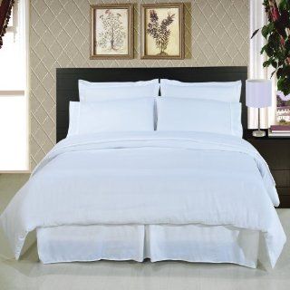 Bed in a Bag Set California King Size Solid White 8 pieces Super Soft Microfiber Bedding Includes Sheets + Duvet + Down Alternative Comforter  