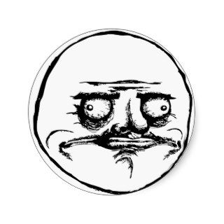 me gusta face rage face meme humor lol rofl round stickers