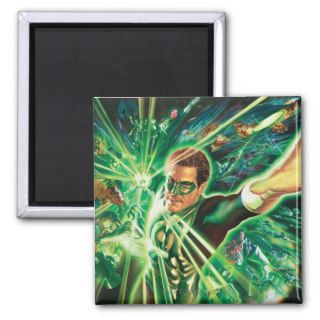 Green Lantern Painting Fridge Magnet