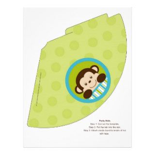 Lil Monkey Mod Monkey Birthday Party Hats Personalized Flyer