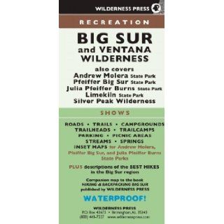 MAP Big Sur Recreation Wilderness Press 9780899977690 Books
