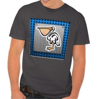 Cute Pelican; Metal look T Shirts