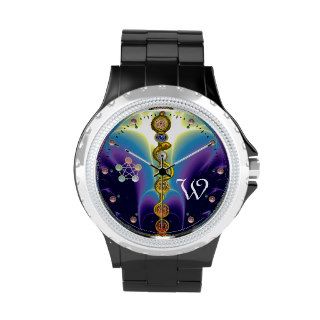ROD OF ASCLEPIUS WITH 7 CHAKRAS ,SPIRITUAL ENERGY WRIST WATCHES