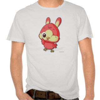 Cute Red Bird Tee Funny Cartoon Character T shirt