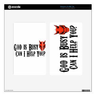 God is Busy Can I Help You Decals For Kindle Fire