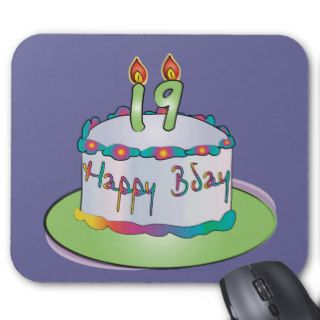 19th Birthday Cake Mouse Pads