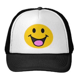 Laughing smiley face hat