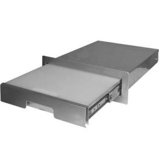Cal Flame 15 3/8 in. Stainless Steel Pull Out Cutting Board for Outdoor Grill Island BBQ07891P H
