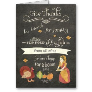 Happy Thanksgiving all of us, chalkboard Cards