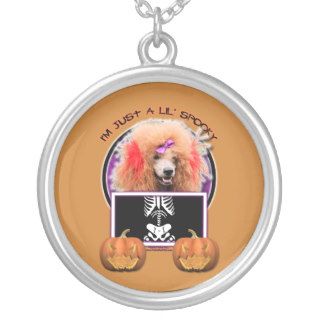 Halloween   Just a Lil Spooky   Poodle   Red Necklace