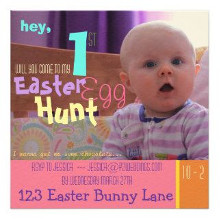 Funny Baby's First Easter Egg Hunt Invitation